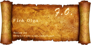 Fink Olga névjegykártya